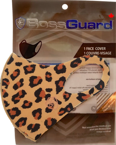 BossGuard Copper Face Mask Single Pack - Leopard Print