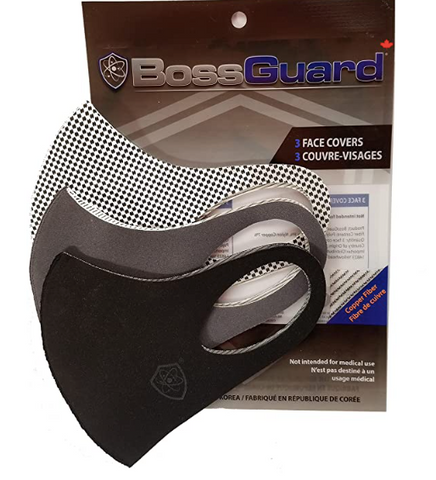 BossGuard Copper Infused Face Cover - 3PK